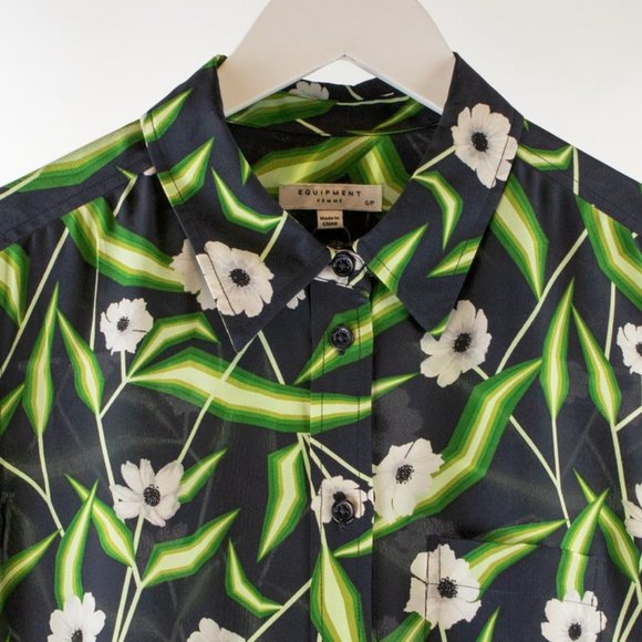 *SOLD* Equipment Brett Eclipse-Multicoloured Printed Washed-Silk Mini Dress - Picture 4 of 9